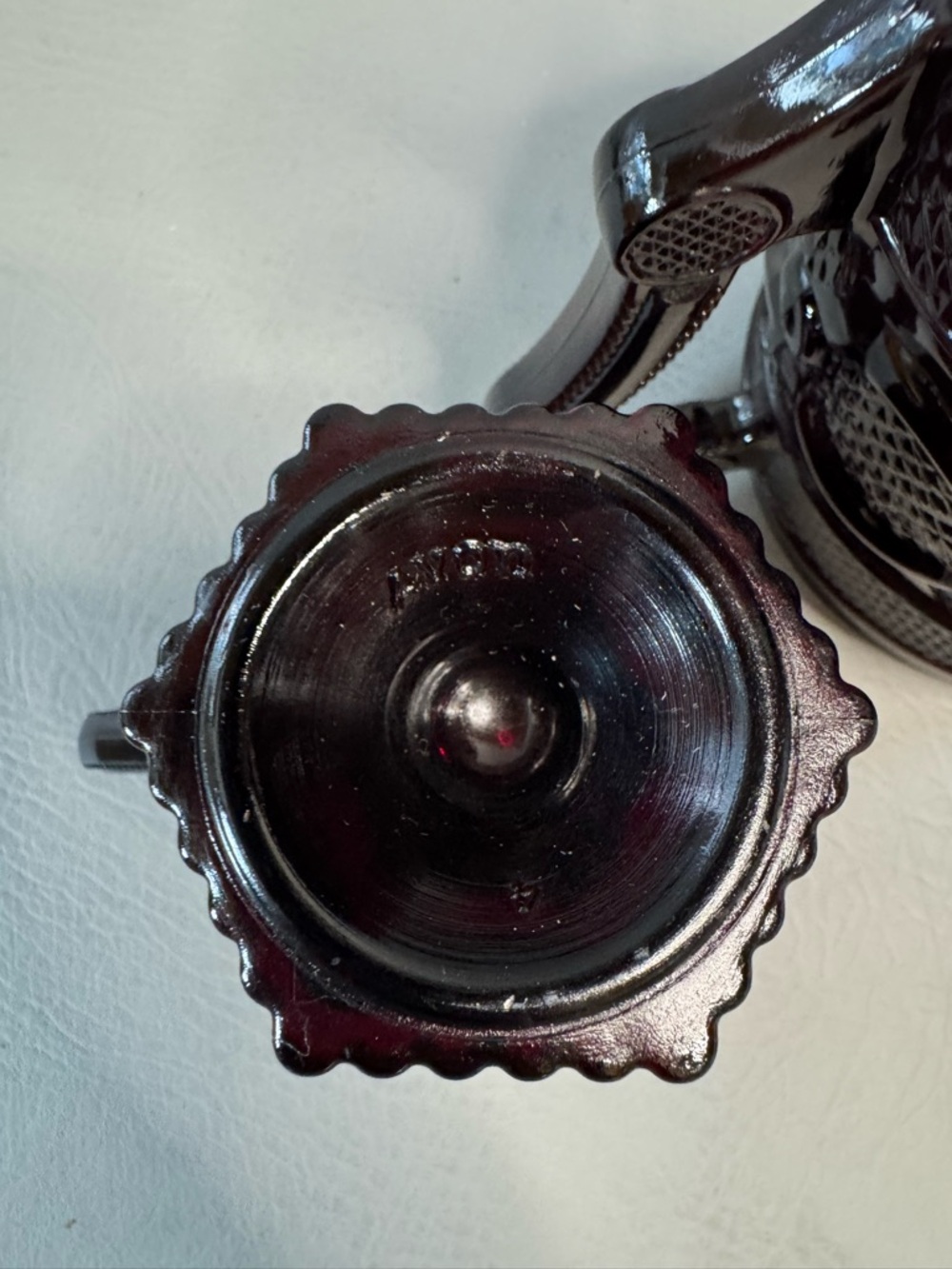 AVON Cape Cod Ruby Red Glassware Pitcher And Mug - Picture 5 of 5